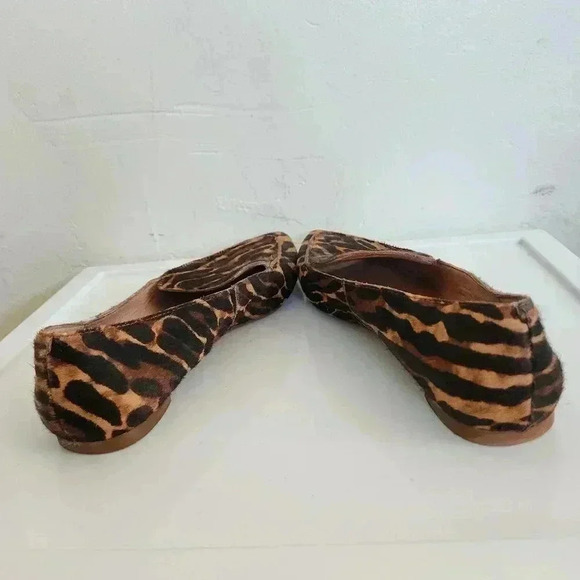 Madewell leopard print cow hide leather pointy toe flats - Picture 6 of 9
